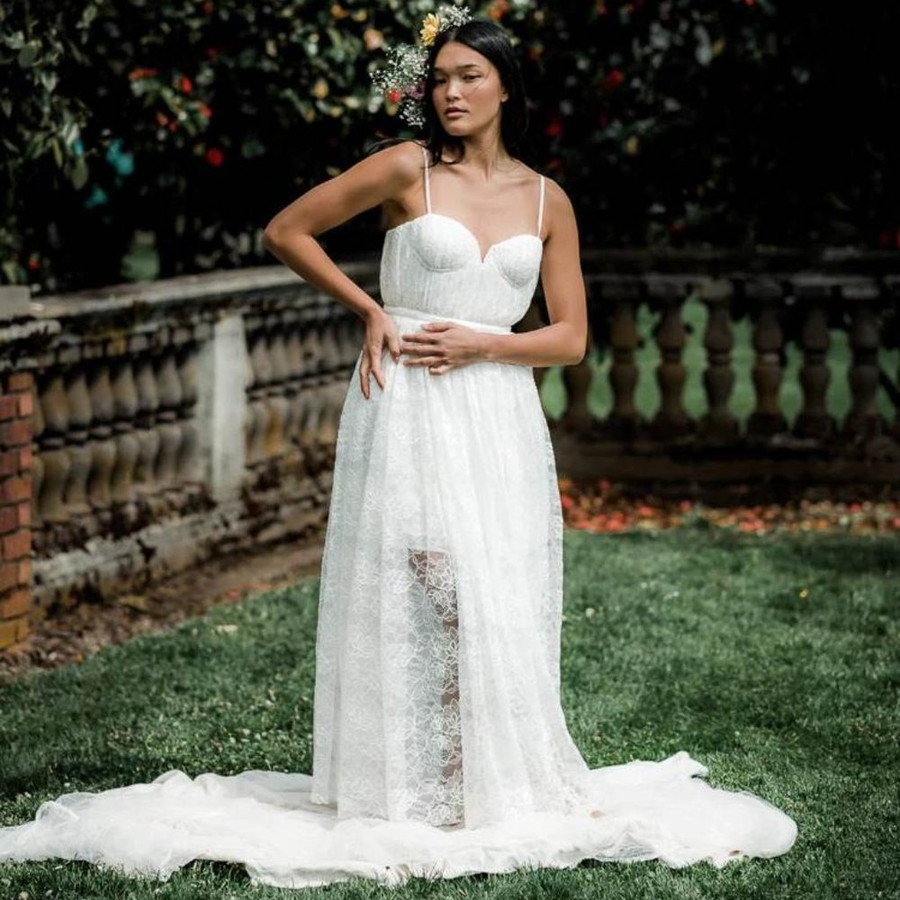 Sau Lee Selena White Dress Size 2